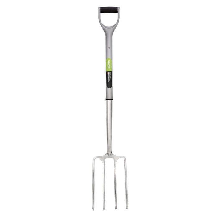 Draper Extra Long Stainless Steel Garden Fork with Soft Grip - QFS-EL/I
