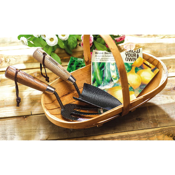 Draper Carbon Steel Heavy Duty Hand Fork and Trowel Set with Ash Handles (2