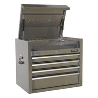 Sealey Topchest 4 Drawer 675mm Stainless Steel Heavy-Duty PTB66004SS
