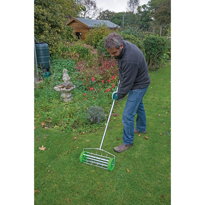 Draper Rolling Lawn Aerator Spiked Drum, 450mm - GLAWDD