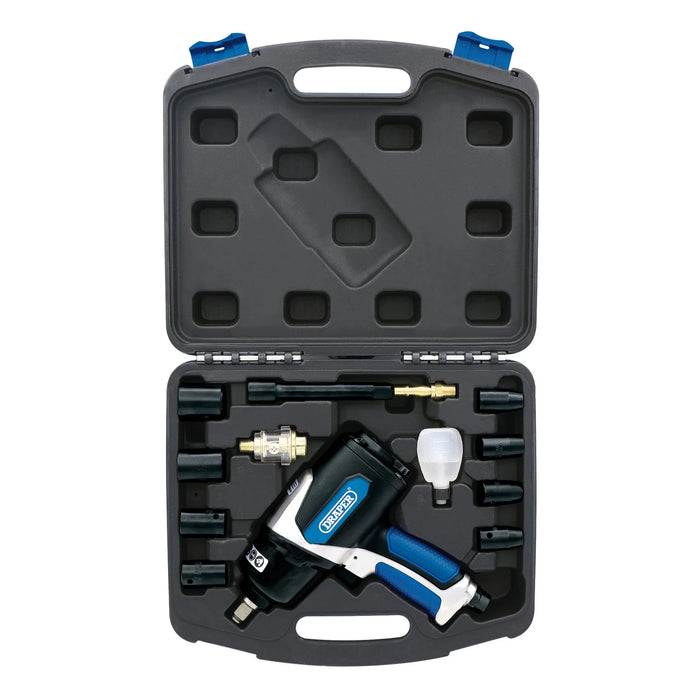 Draper Air Impact Wrench Kit, 1/2" Sq. Dr. (14 Piece) - DAT-AIWK