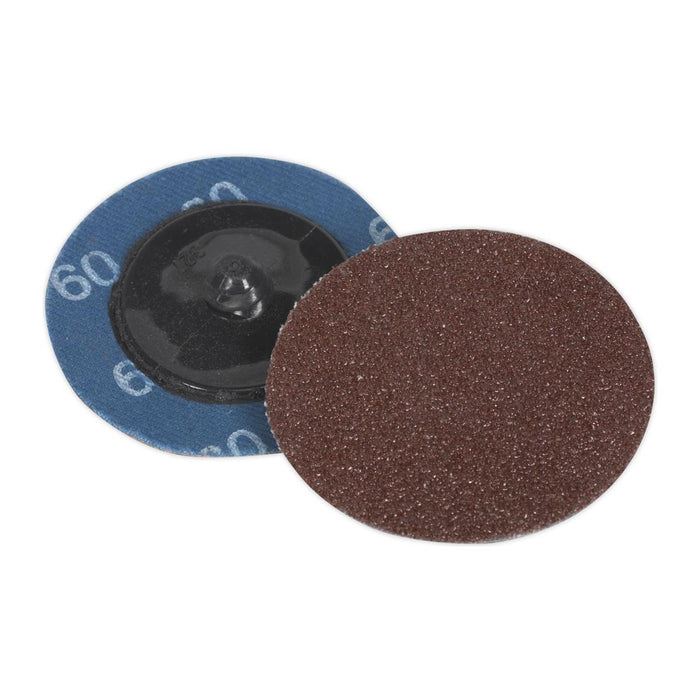 Sealey Quick-Change Sanding Disc50mm 60Grit Pack of 10 PTCQC5060