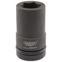 Draper Expert HI-TORQ 6 Point Deep Impact Socket, 1" Sq. Dr., 30mm