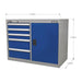 Sealey Industrial Cabinet/Workstation 5 Drawer & 1 Shelf Locker API1103B Sealey - Town Tools 