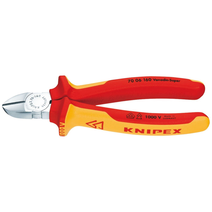 Draper Knipex 70 06 160 SBE Fully Insulated Diagonal Side Cutter, 160mm 81262 Draper - Town Tools 