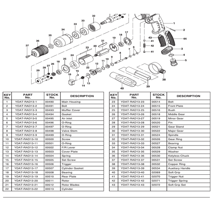 Draper Roll Pin 1 Pack - MPN YDAT-RAD13-2