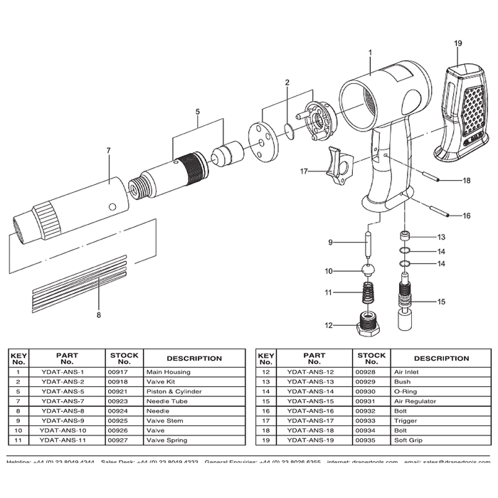 Draper Needle Assembly YDAT-ANS-7 for Compressors