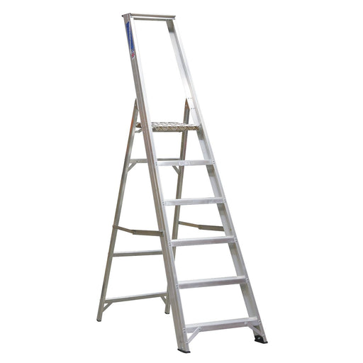 Sealey Industrial Step Ladder 6-Tread Aluminium - BS EN 131 AXL6 Sealey - Town Tools 