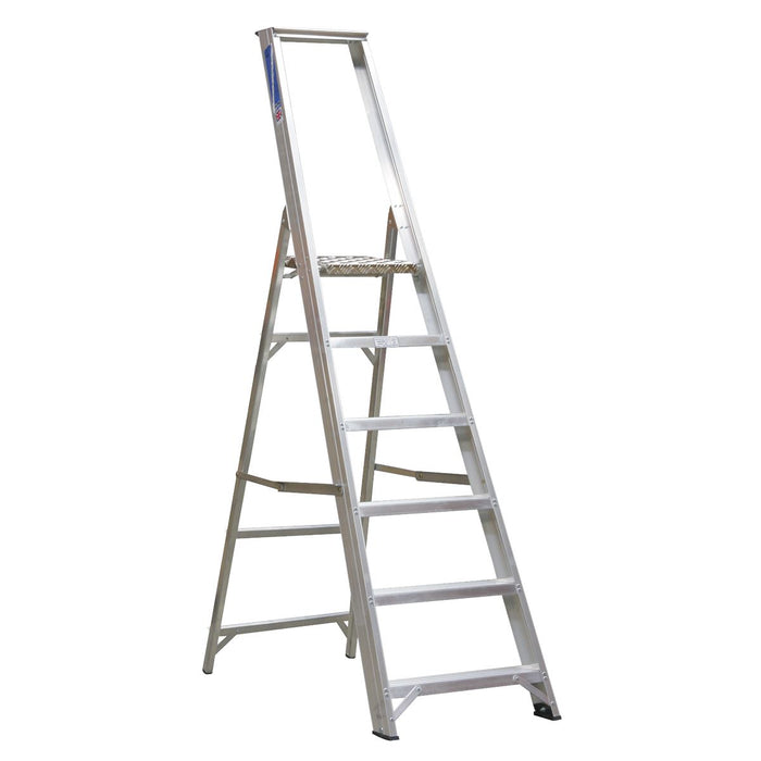 Sealey Industrial Step Ladder 6-Tread Aluminium - BS EN 131 AXL6 Sealey - Town Tools 