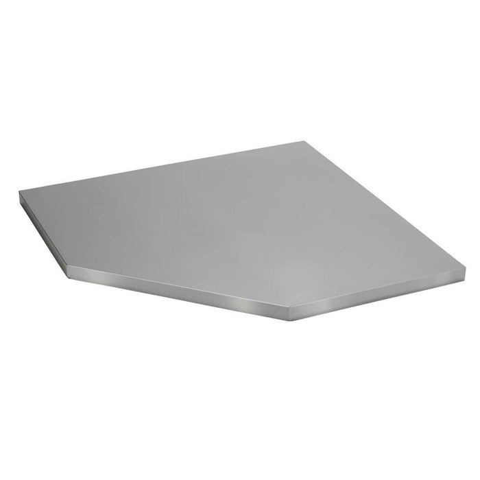 Draper BUNKER Modular Stainless Steel Worktop for Corner Cabinet, 865mm