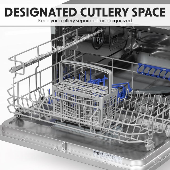 Baridi Tabletop Dishwasher 6 Place Settings 6.5L Capacity - Silver DH84