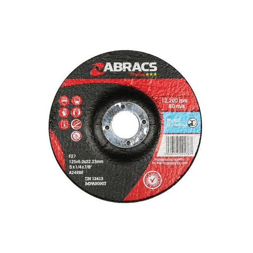 Connect Abracs Metal Grinding Discs 125mm x 6.0mm 10pc 32053 Tool Connection - Town Tools 