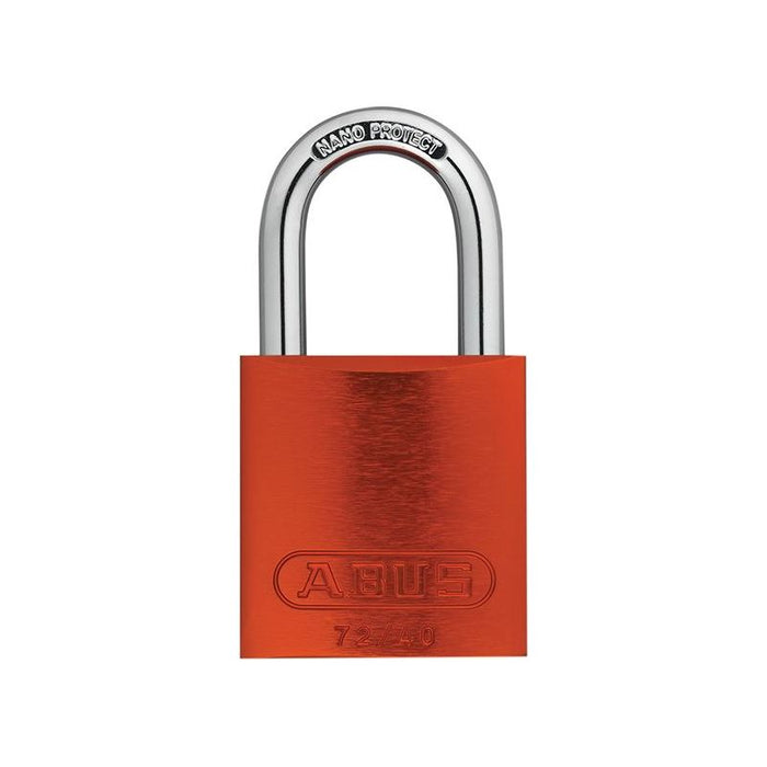 Abus Mechanical 72/40mm Aluminium Padlock Orange Keyed Alike TT02767 ABUS Mechanical - Town Tools