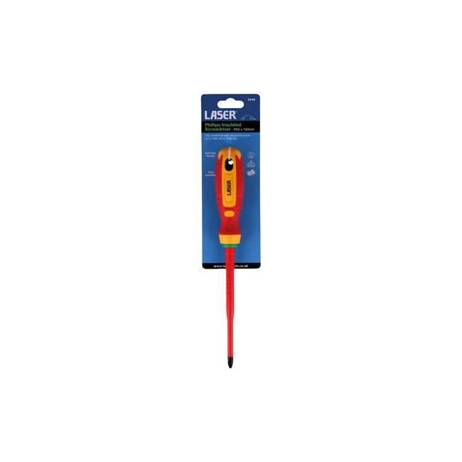 Laser Phillips Insulated Screwdriver Ph3 x 150mm - 8449 Laser - Town Tools