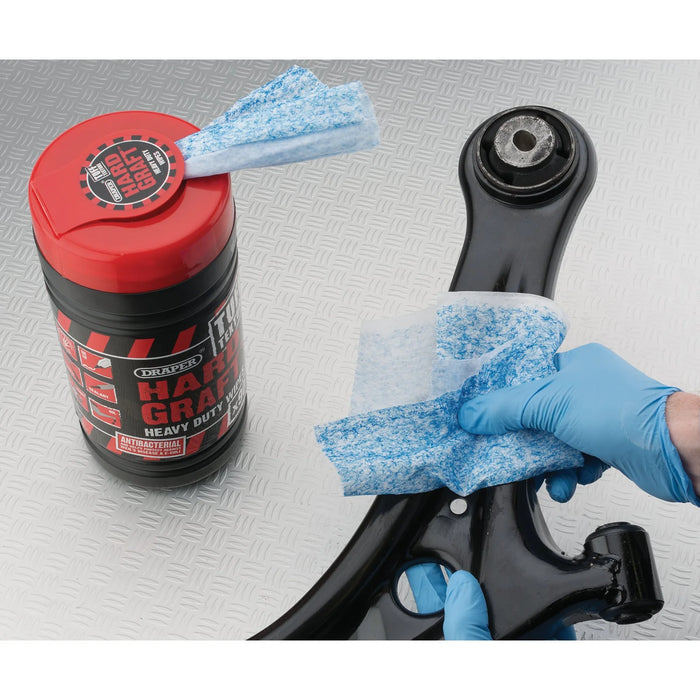 Draper Hard Graft Tuff Texture Heavy Duty Wipes (Tub of 90) - HGW-HD90