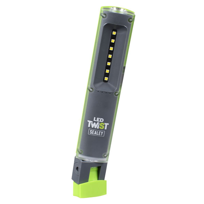 Sealey LED Twist Rechargeable Inspection Light 2W & 1W SMD LED LED401G Sealey - Town Tools 