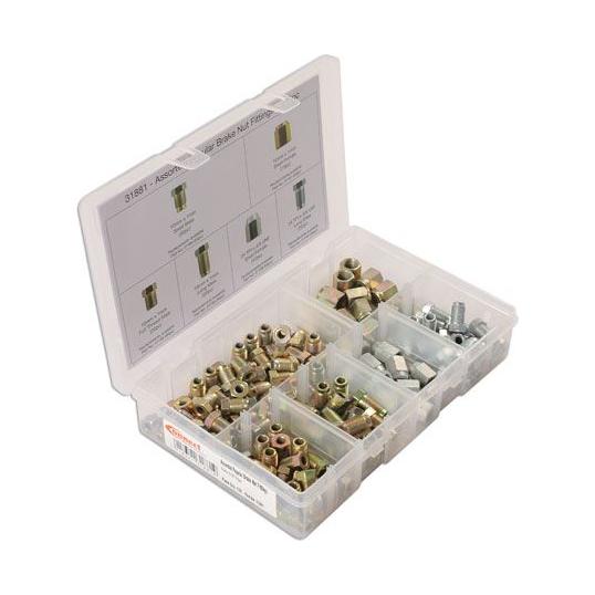 Connect Assorted Brake Nut Fittings 135pc 31881 Tool Connection - Town Tools 