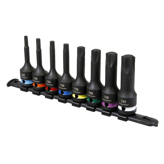 Sealey Premier Premier TRX-Star* Impact Socket Bit Set 1/2"Sq Drive 8pc AK56002 Sealey Premier - Town Tools 