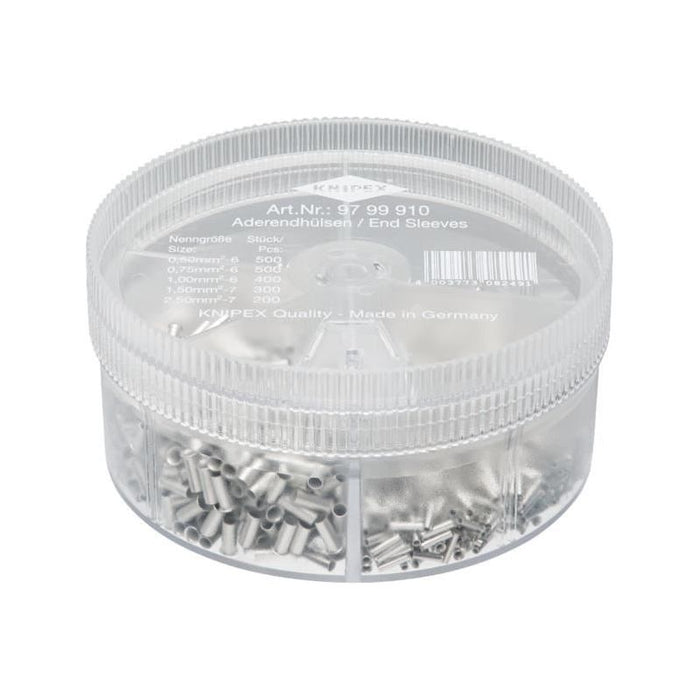 Knipex Non-Insulated Wire Ferrules Assortment Box, 1,900 Piece Knipex - Town Tools