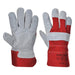 Portwest Premium Chrome Rigger Gloves - Red - Pack of 12 Portwest - Town Tools 