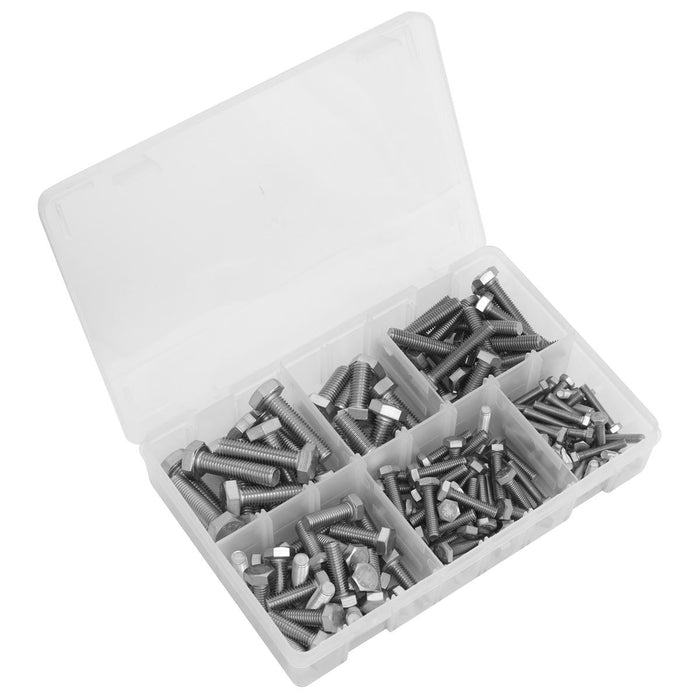 Sealey Stainless Steel Setscrew Assortment M5-M10 150pc AB078SS Sealey - Town Tools 