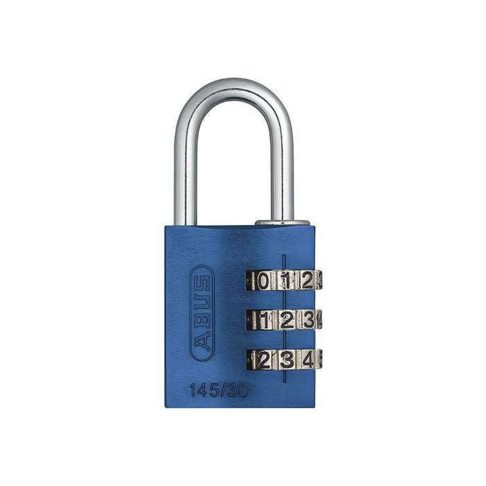 Abus Mechanical 145/30 30mm Aluminium Combination Padlock Blue 46577 ABUS Mechanical - Town Tools