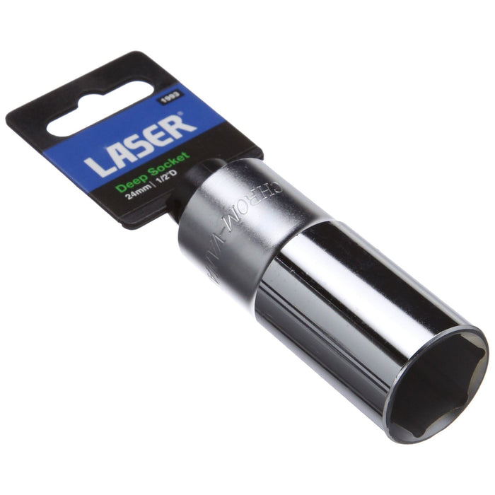 Laser Deep Socket 1/2"D 24mm 1993 Laser - Town Tools 