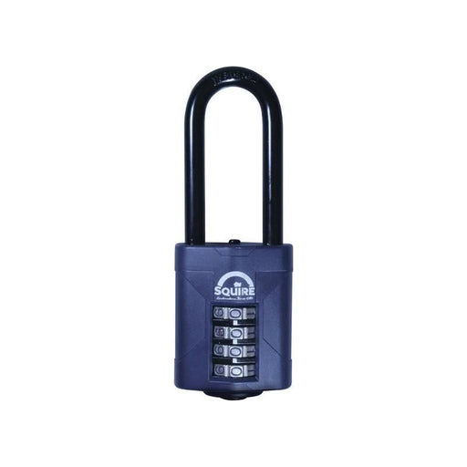 Squire CP50/2.5 Combination Padlock 4-Wheel 50mm Extra Long Shackle 63.5mm Squire - Town Tools