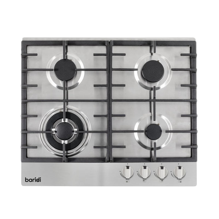 Baridi Gas Hob with 4 Cooking Zones 60cm - Stainless Steel DH225 Baridi - Town Tools 