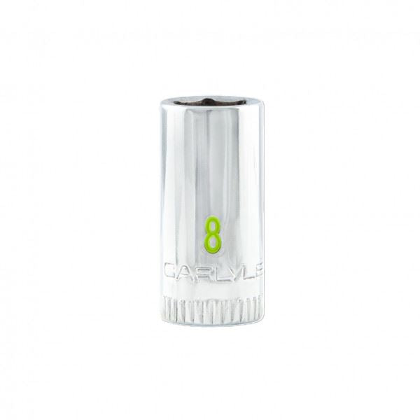 Carlyle Tools 1/4Dr 6Pt Chrome Socket 8mm