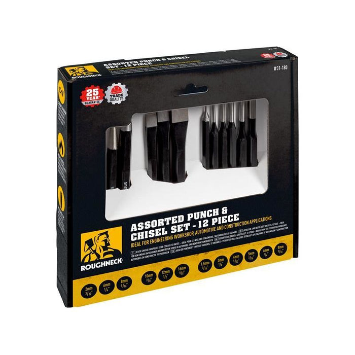Roughneck Punch & Chisel Set 12 Piece Roughneck - Town Tools