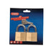 Abus Mechanical 65/50mm Brass Padlock Twin Pack Carded ABUS Mechanical - Town Tools