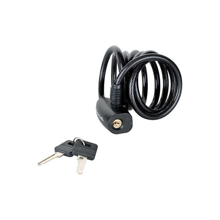 Master Lock Black Self Coiling Keyed Cable 1.8m x 8mm Master Lock - Town Tools