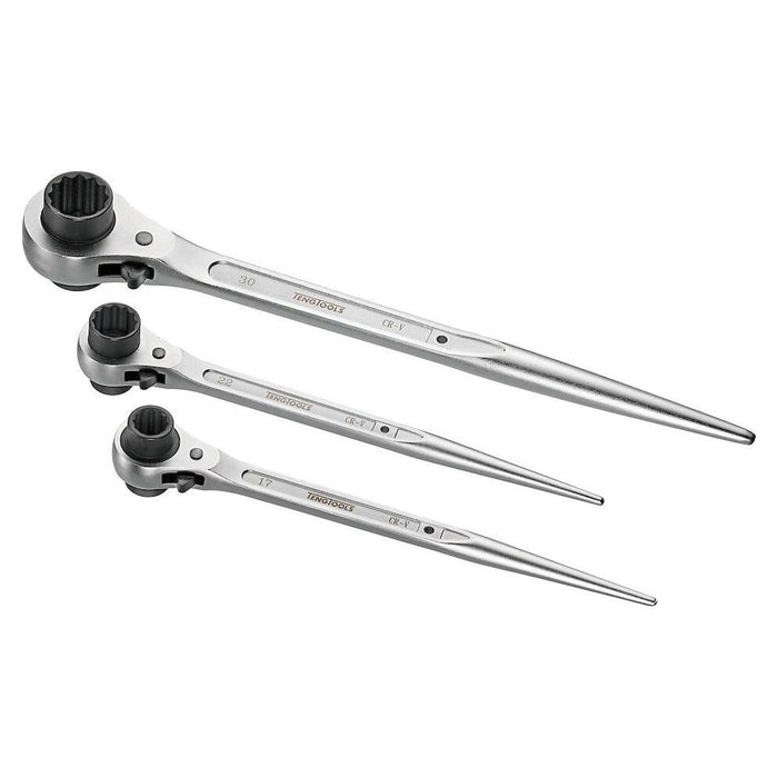 Teng Tools Ratcheting Construction Wrench 19 x 24mm Teng Tools - Town Tools 