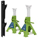 Sealey Axle Stand & Axle Stand Storage Rack Combo 3 Tonne - Hi-Vis Green Sealey - Town Tools 