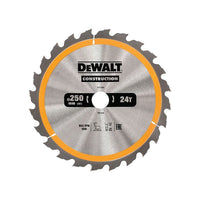 Dewalt Power Tools Stationary Construction Circular Saw Blade 250 x 30mm x 24T