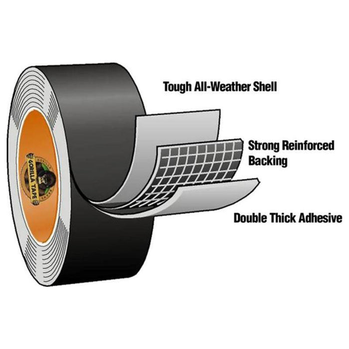 Gorilla Glue Gorilla Tape® 48mm x 32m Black Gorilla Glue - Town Tools