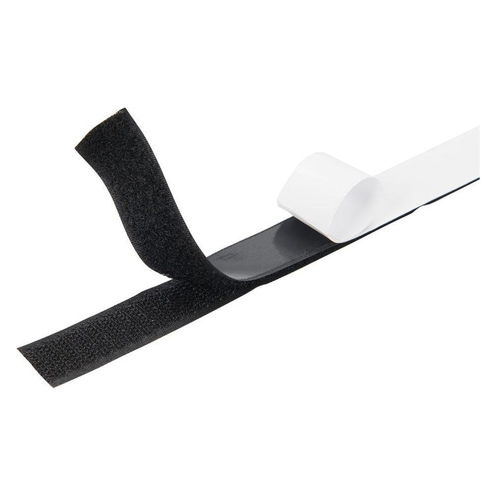 Fixman Hook & Loop Tape Black Self-Adhesive 2pce 20mm x 5m Fixman - Town Tools 