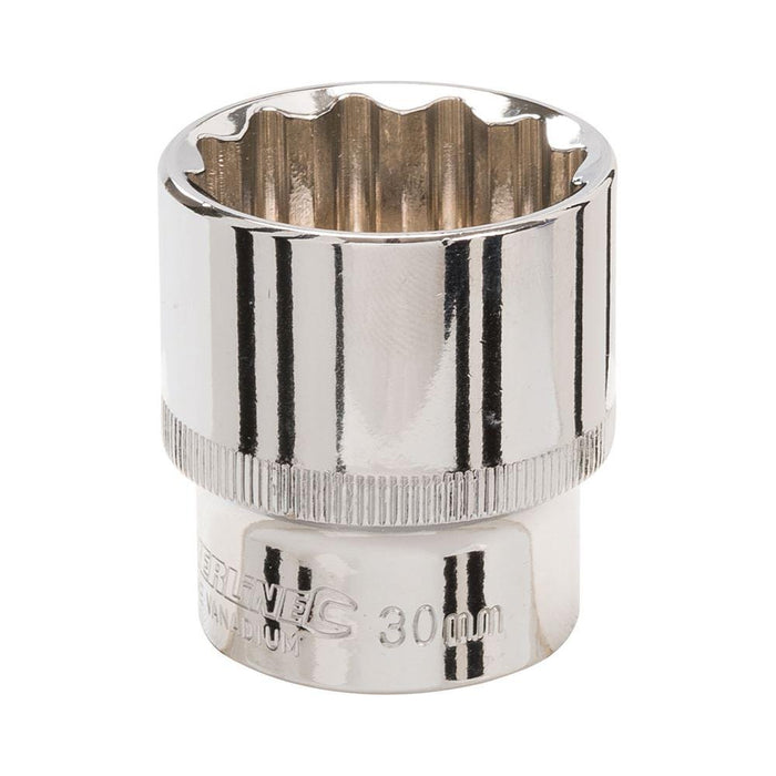 Silverline Socket 1/2" Drive 12pt Metric 30mm Silverline - Town Tools 