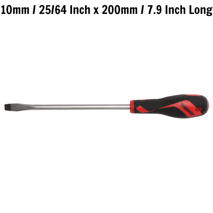 Teng Tools Flat Screwdriver 1.6 x 10.0 x 200mm XL Teng Tools - Town Tools 