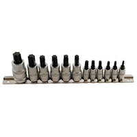 Laser Short Star Socket Bit Set 1/4"D, 3/8"D, 1/2"D 12pc 2196