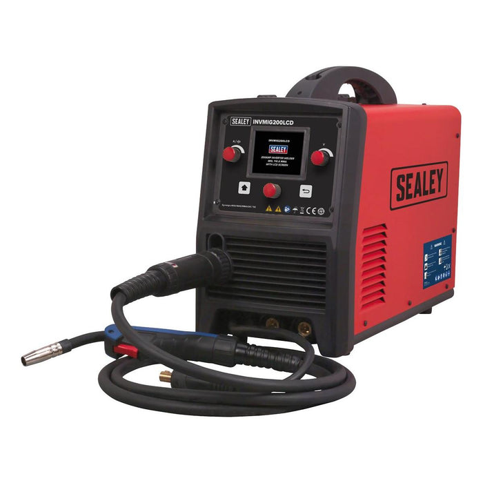 Sealey Inverter Welder MIG TIG & mmA 200A with LCD Screen INVMIG200LCD Sealey - Town Tools 