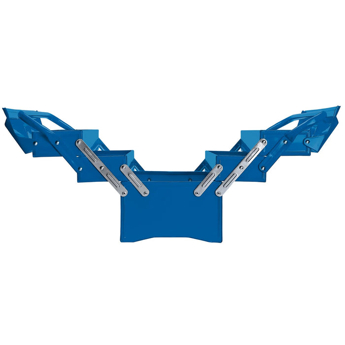 Draper Extra-Long Four Tray Cantilever Tool Box, 495mm, Blue - TB495