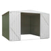 Dellonda Galvanised Steel Metal Garden Shed - Green Dellonda - Town Tools 