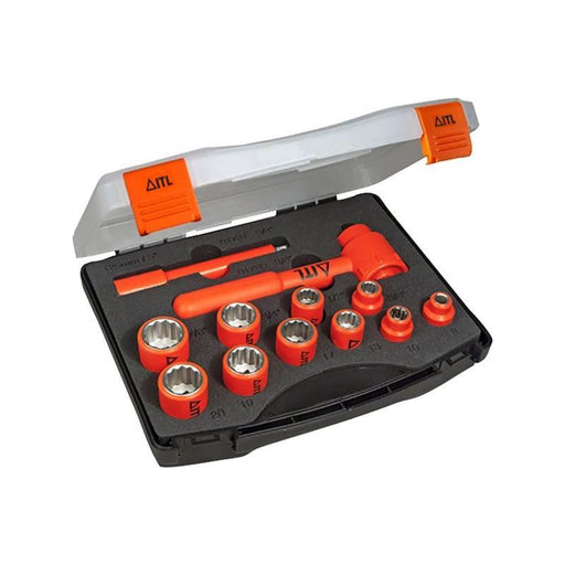 Itl Insulated Insulated 3/8in Drive Socket Set, 12 Piece ITL Insulated - Town Tools
