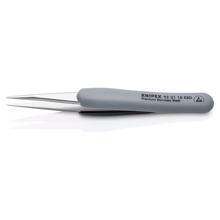 Draper Knipex 92 21 10 ESD Precision Tweezers with rubber handles ESD, 123mm Draper - Town Tools