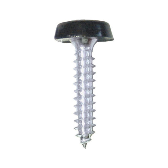 Wot-Nots Number Plate Plastic Top Screw - Black - Pack Of 2 Pearl - Town Tools 