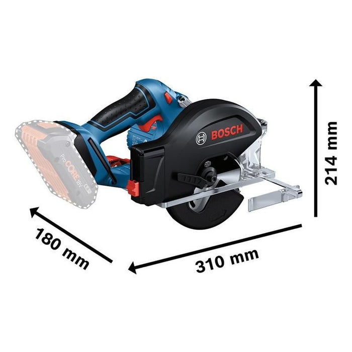 Bosch GKM 18V-50 Professional Metal Circular Saw 18V Bare Unit Bosch - Town Tools