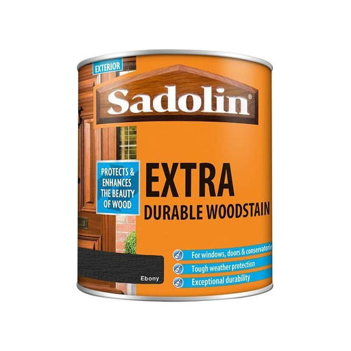 Sadolin Extra Durable Woodstain Ebony 1 litre Sadolin - Town Tools