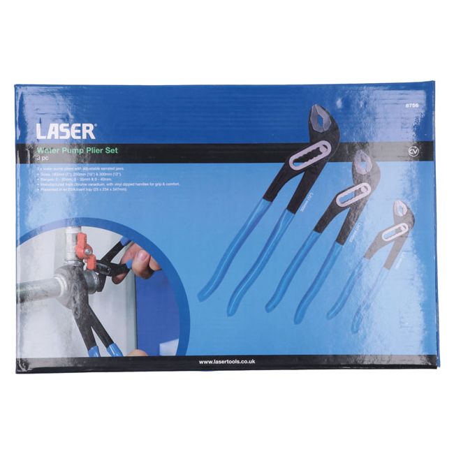 Laser Water Pump Plier Set 3pc - 8756 Laser - Town Tools